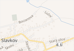 Na Lúčky v obci Slavkov - mapa ulice