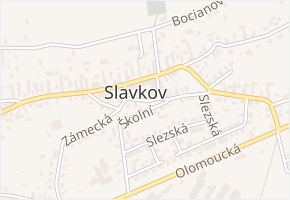 Pod Kuželnou v obci Slavkov - mapa ulice