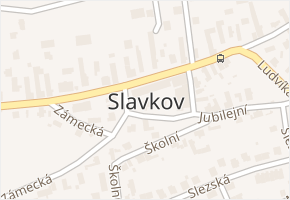Slavkov v obci Slavkov - mapa části obce