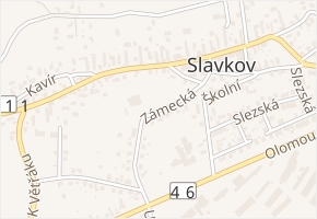 Zámecká v obci Slavkov - mapa ulice