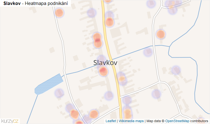 Mapa Slavkov - Firmy v části obce.