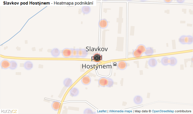 Mapa Slavkov pod Hostýnem - Firmy v části obce.