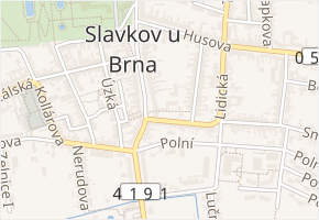 Hradební v obci Slavkov u Brna - mapa ulice
