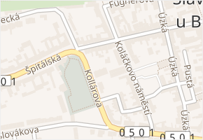 Kollárova v obci Slavkov u Brna - mapa ulice
