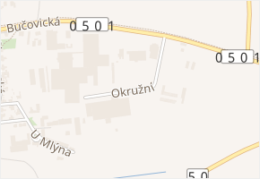 Okružní v obci Slavkov u Brna - mapa ulice