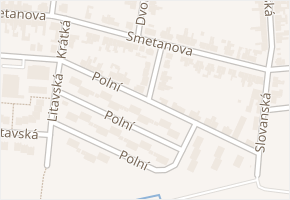 Polní v obci Slavkov u Brna - mapa ulice