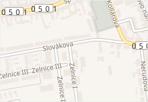 Slovákova v obci Slavkov u Brna - mapa ulice