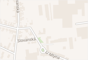 U Mlýna v obci Slavkov u Brna - mapa ulice