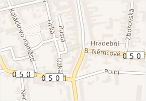 Za Branou v obci Slavkov u Brna - mapa ulice