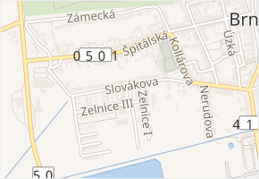 Zelnice II v obci Slavkov u Brna - mapa ulice
