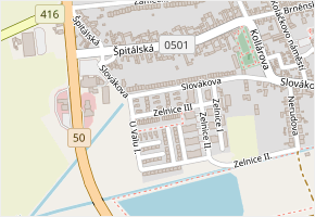 Zelnice III v obci Slavkov u Brna - mapa ulice