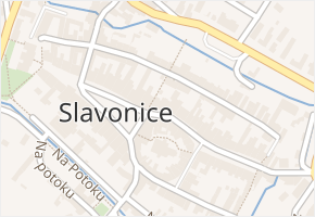 Horní náměstí v obci Slavonice - mapa ulice