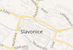 Jana Švermy v obci Slavonice - mapa ulice