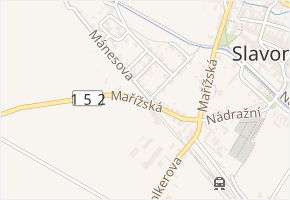 Mařížská v obci Slavonice - mapa ulice