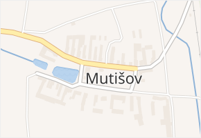 Mutišov v obci Slavonice - mapa části obce