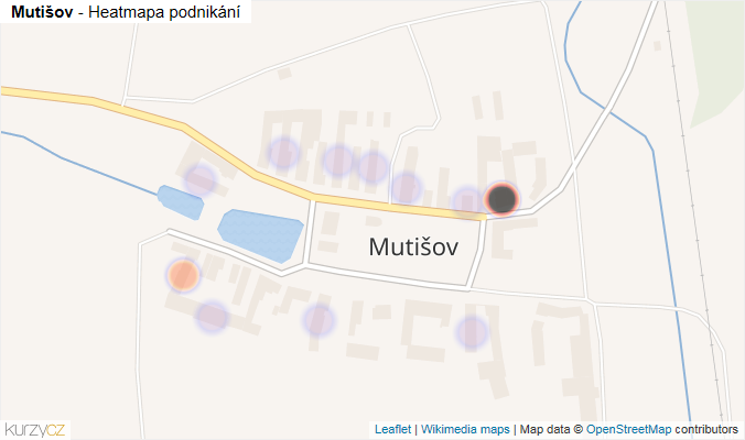 Mapa Mutišov - Firmy v části obce.