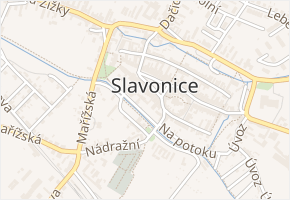 Na potoku v obci Slavonice - mapa ulice