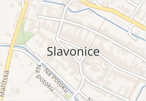 Slavonice v obci Slavonice - mapa části obce