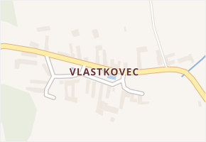 Vlastkovec v obci Slavonice - mapa části obce