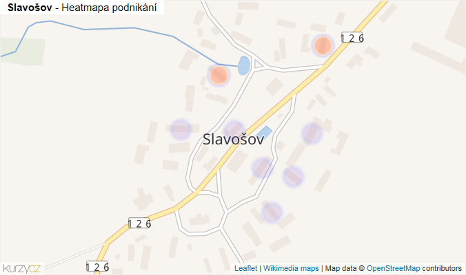 Mapa Slavošov - Firmy v části obce.