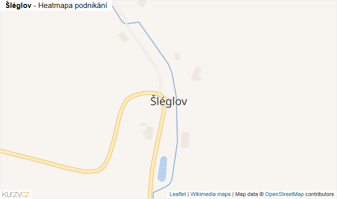 Mapa Šléglov - Firmy v části obce.