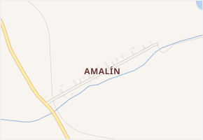 Amalín v obci Slezské Rudoltice - mapa části obce
