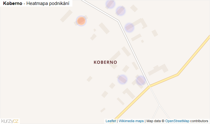 Mapa Koberno - Firmy v části obce.
