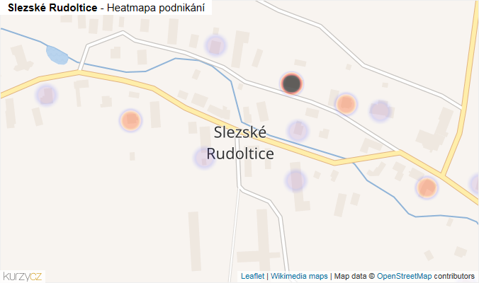 Mapa Slezské Rudoltice - Firmy v části obce.