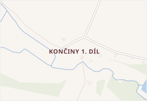 Končiny 1.díl v obci Sloupnice - mapa části obce