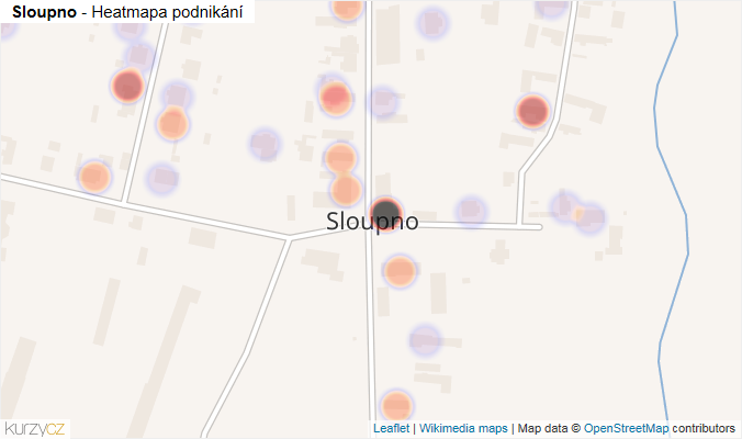 Mapa Sloupno - Firmy v části obce.