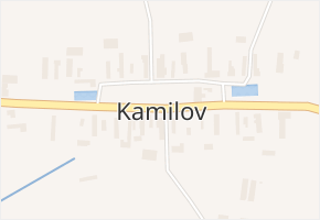 Kamilov v obci Sloveč - mapa části obce