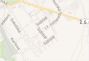17. listopadu v obci Šluknov - mapa ulice