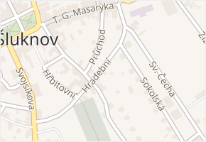 Hradební v obci Šluknov - mapa ulice
