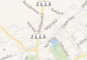Mlýnská v obci Šluknov - mapa ulice