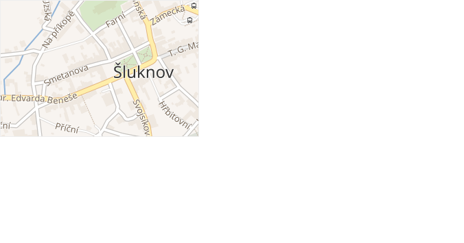 nám. Míru v obci Šluknov - mapa ulice