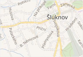 Příční v obci Šluknov - mapa ulice