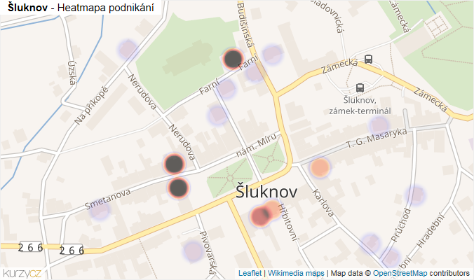 Mapa Šluknov - Firmy v části obce.