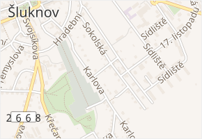 Šrámkova v obci Šluknov - mapa ulice