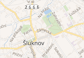 Zámecká v obci Šluknov - mapa ulice