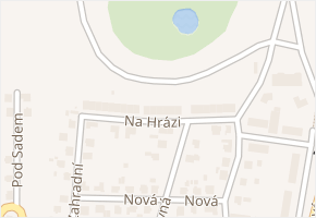 Na Hrázi v obci Slušovice - mapa ulice