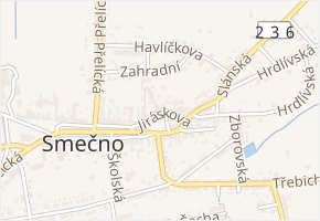 Jiráskova v obci Smečno - mapa ulice