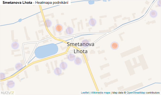 Mapa Smetanova Lhota - Firmy v části obce.