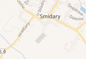 Hřbitovní v obci Smidary - mapa ulice