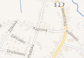 Kaprova v obci Smidary - mapa ulice