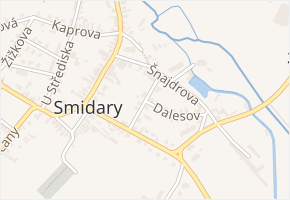 Sokolská v obci Smidary - mapa ulice