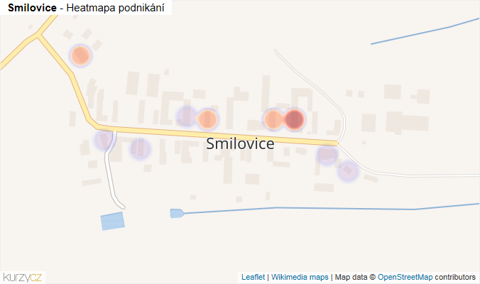 Mapa Smilovice - Firmy v části obce.