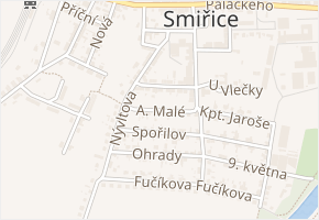 A. Malé v obci Smiřice - mapa ulice