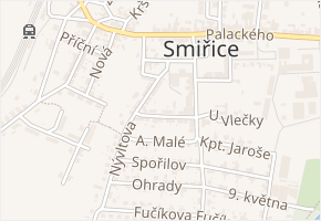 Brigádnická v obci Smiřice - mapa ulice