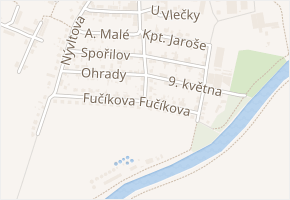 Fučíkova v obci Smiřice - mapa ulice