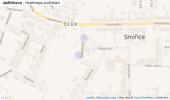 Mapa Jedličkova - Firmy v ulici.